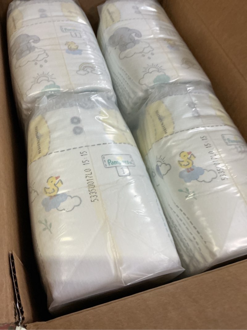 Condition photo showing Good Condition for pampers swaddlers sensitive disposable diapers - size 1 - 164ct: 8-14 lbs, with aloe, paraben-free, wetness indicator