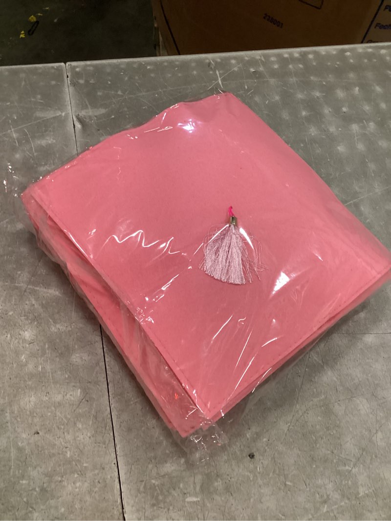 Condition photo showing New/Like New for jagely 10 pcs adult graduation cap with tassel felt grad hat for men women bachelor master college costume accessory(pink)
