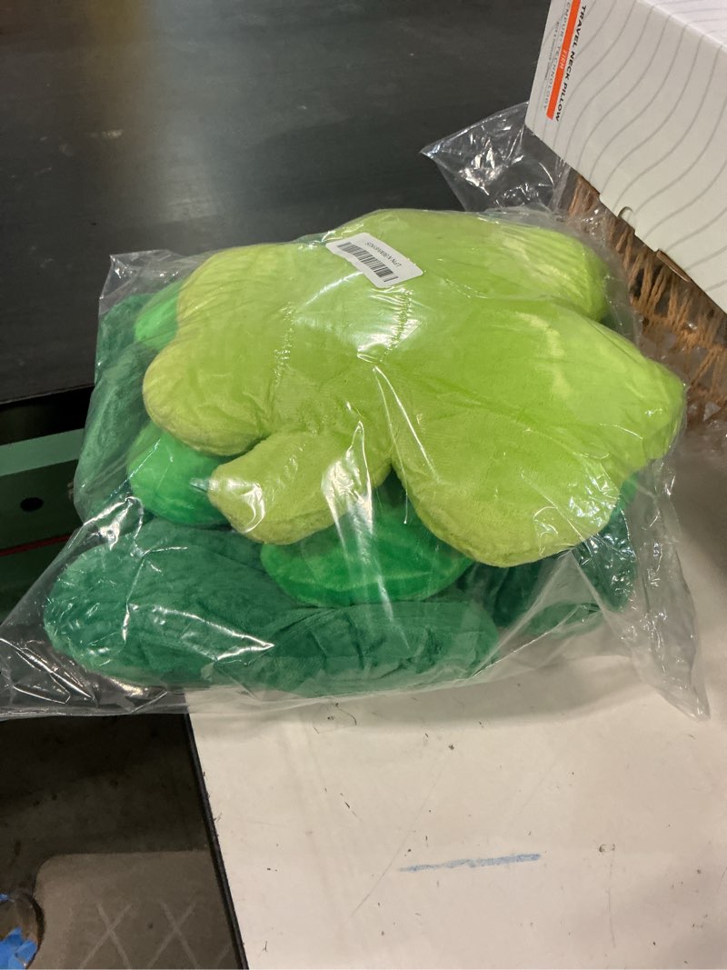 Condition photo showing Good Condition for huwena 3 pcs st patrick's day pillow shamrock shaped plush throw pillows green stuffed shamrock decorative cute soft saint patrick's day decorations for irish office couch sofa home bedroom