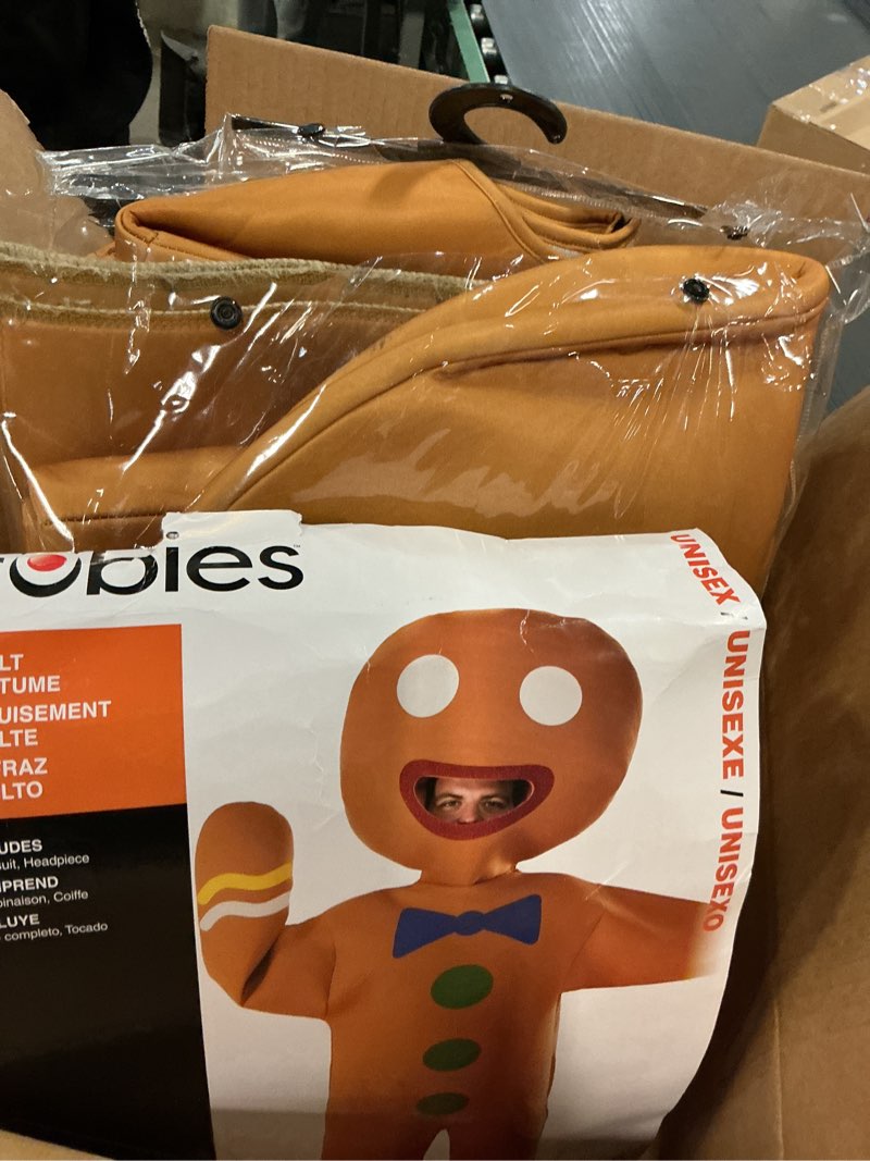 Condition photo showing As Is for Rubies Gingerbread Man Costume for Adults Unisex One Size