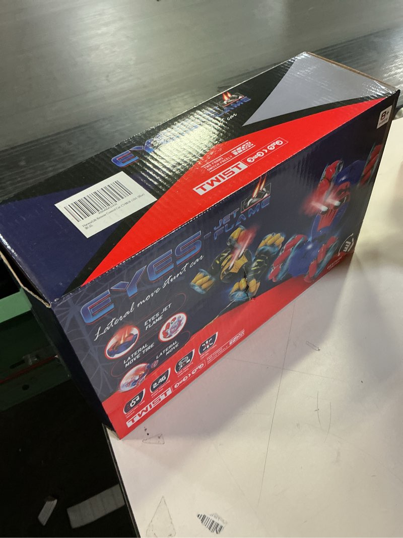 Condition photo showing New/Like New for Remote Control Car for Boys 8-12, 4WD Gesture Sensing RC Stunt Car 2.4Ghz with Lights Music Sprayer RC Cars for Boys Age 4-7 8-12 Hand-Controlled Cars Toys Birthday Gifts for Kids Girls Blue