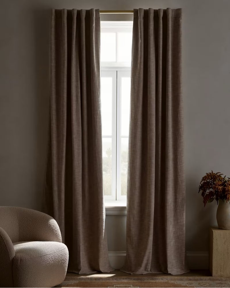 textured cotton true blackout curtain