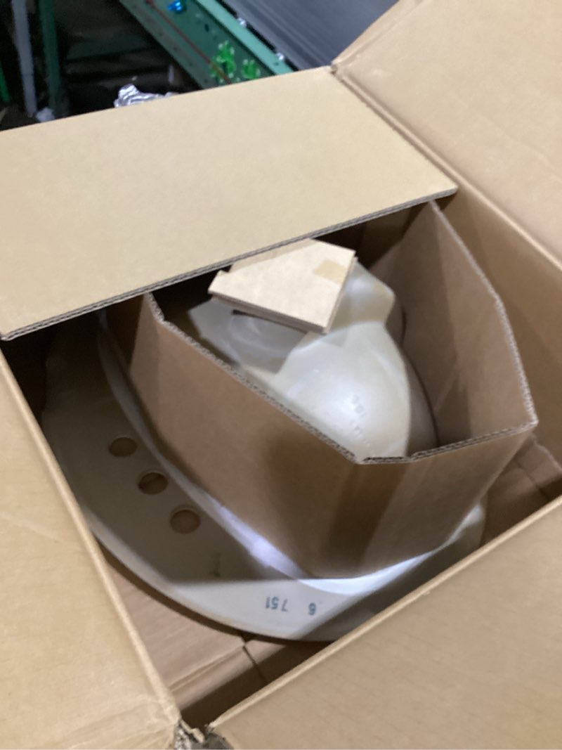 Condition photo showing As Is for project source vitreous china drop-in oval white bathroom sink (20-in x 17-in)