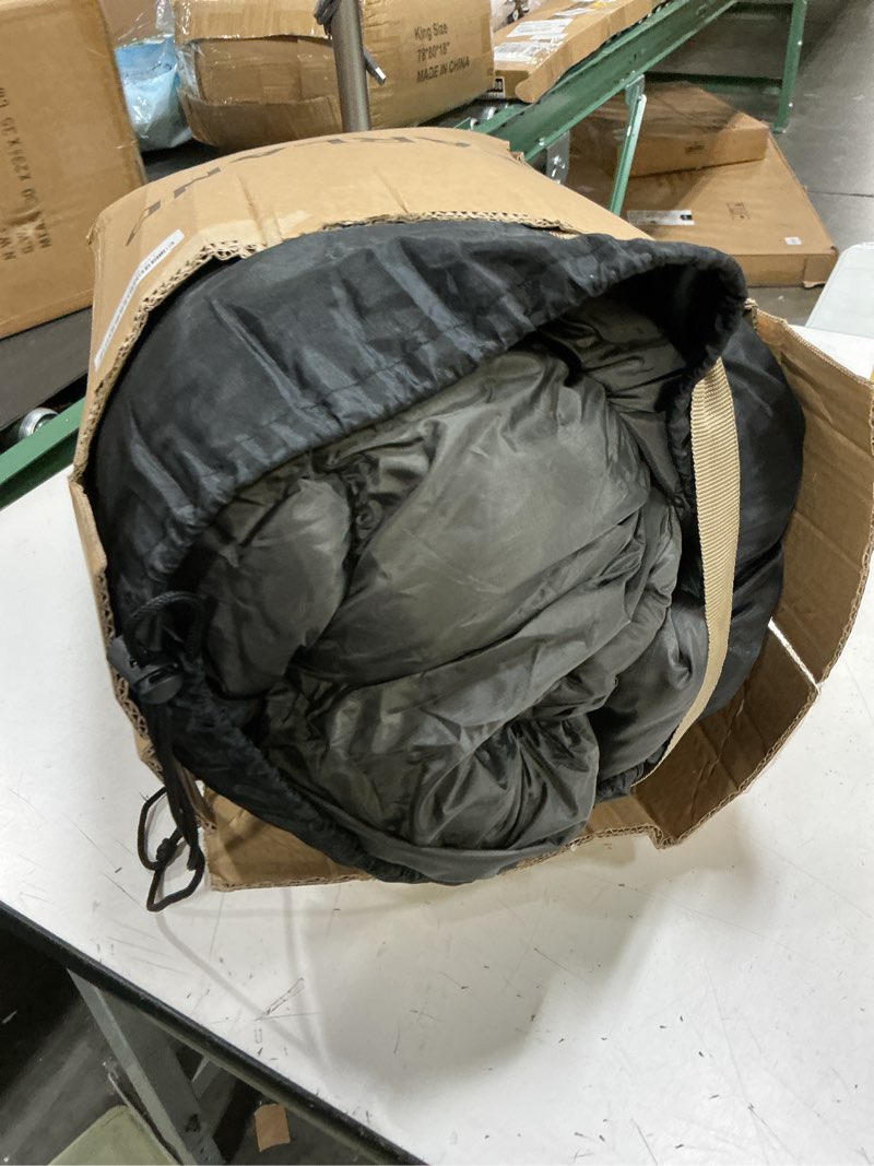 Condition photo showing Good Condition for farland sleeping bag for adults, cold weather & warm plush fleece-lined interior - portable waterproof windproof with compression sack for camping hiking traveling indoor & outdoor dark grey
