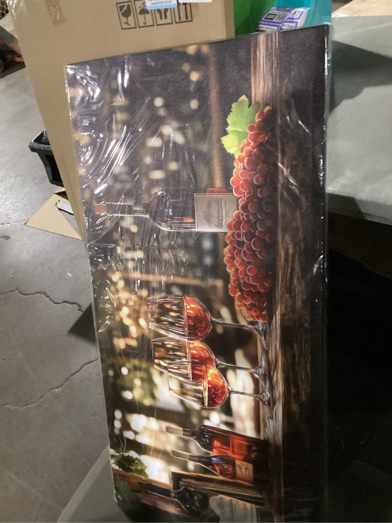 Condition photo showing New/Like New for Similar to photo) ElephantStock Perfect Wine Pairing Canvas - 1 Panel Painting Art - Elegant Wall Art - Dining Room Wall Art - Wine Wall Decor - Kitchen Decor - 51\" X 34\" 51\"L x 34\"W Perfect Wine Pairing Single Piece