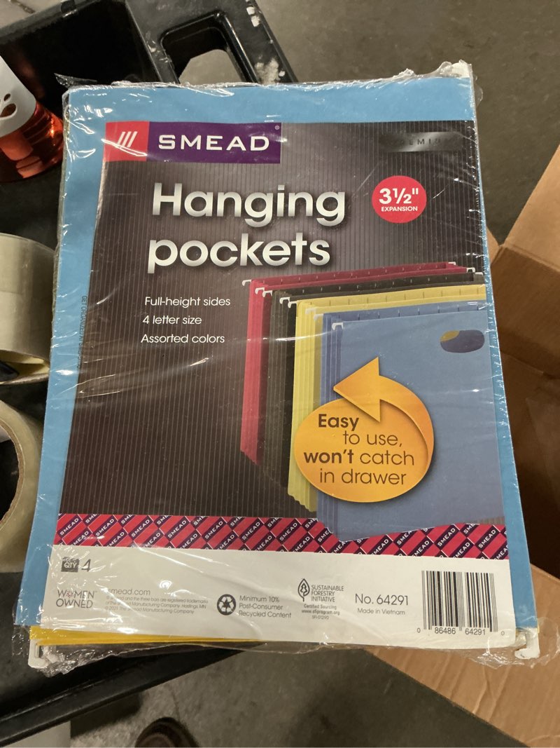 Condition photo showing Good Condition for smead hanging folder w/ height gusset 3-1/2" exp. ltr 4/pk ast 64291