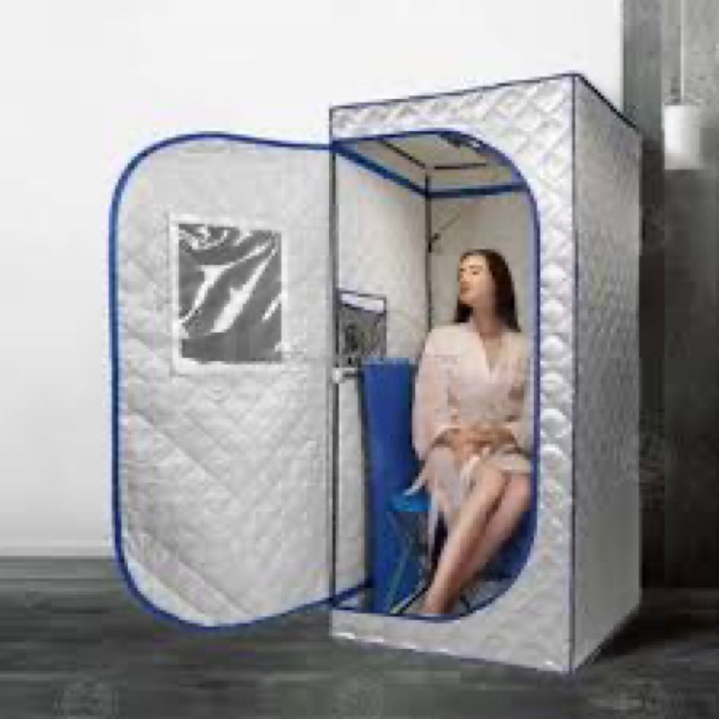upgraded version portable sauna for home full body personal sauna steam sauna tent at home spa with 2.6l 1000w steam generator, 90 minute timer, foldable chair, remote control, sauna box(black)