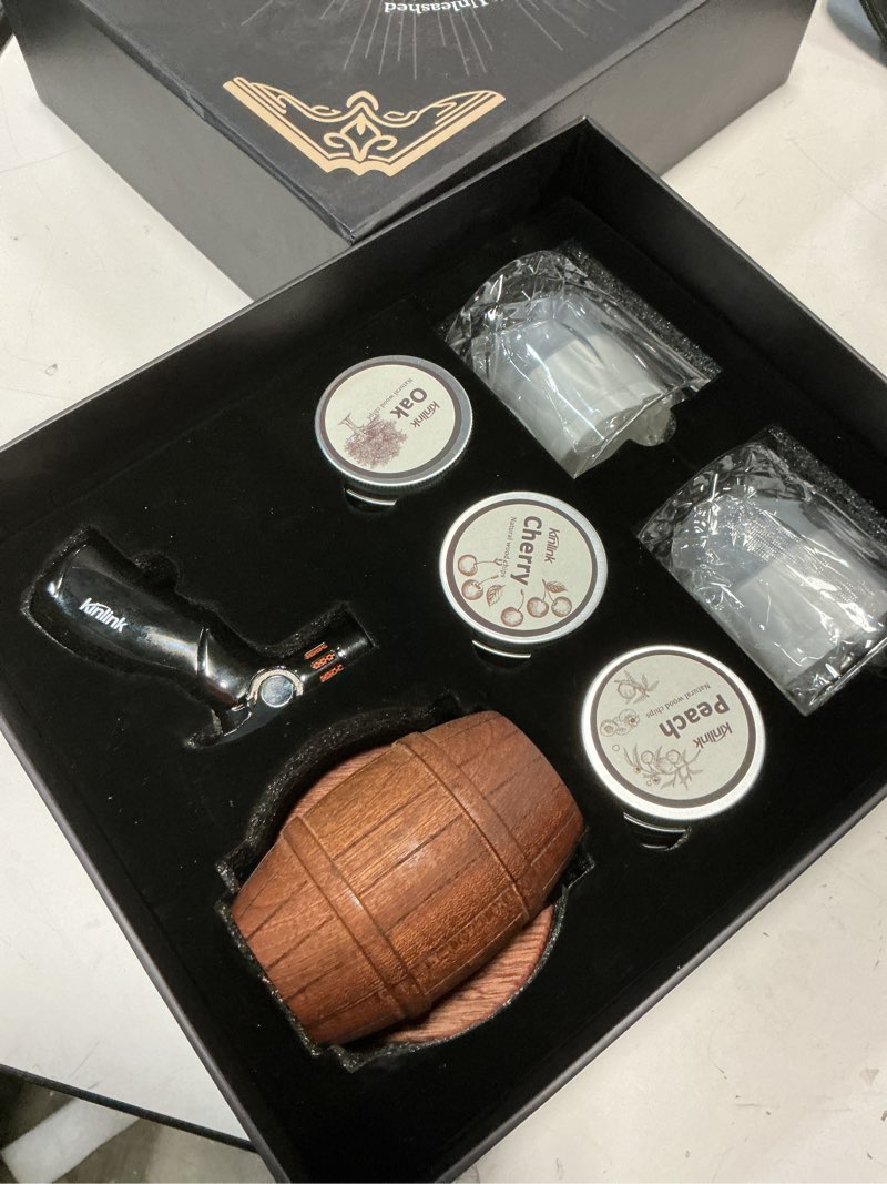 Condition photo showing Good Condition for Whiskey Smoker Kit with Torch No Butane, 6 Flavors Wood Chips, 2 Whiskey Glasses, 2 Ice Ball Molds, Cocktail Drink Smoker Kit, Old Fashioned Smoker Kit, Birthday Anniversary Bourbon Gifts for Men Dad