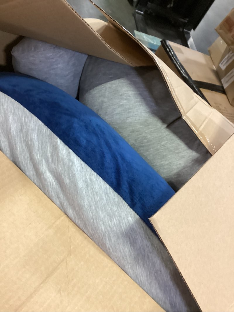 Condition photo showing Good Condition for MOON PINE 60 inch Pregnancy Pillow, Detachable U Shape Full Body Pillow for Maternity Support, Sleeping Pillow for Pregnant Women (Grey&Blue-Velvet&Jersey)