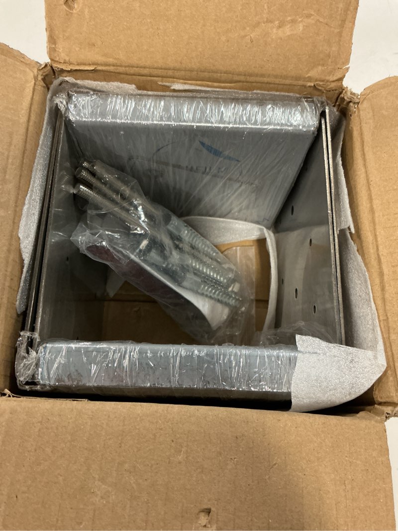 Condition photo showing Good Condition for fmhotu 6"x 6" post base, 2pcs stainless steel adjustable post anchor bracket(internal 5.5 x 5.5), adjustable post base for pavilion deck porch handrail railing support decorative anchor plate 6x6 2