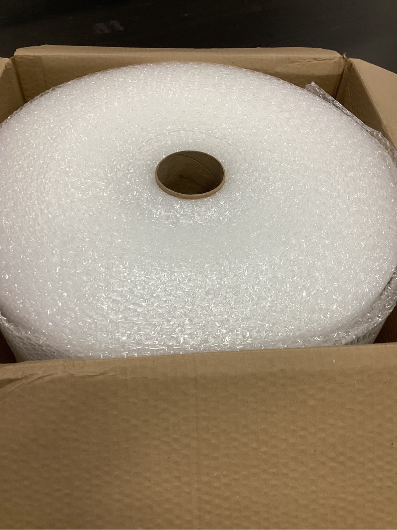 Condition photo showing Good Condition for amazon basics bubble wrap for moving, packing, shipping and storage, perforated protective cushioning for fragile items, 12-inch x 175-ft long roll, small 3/16", clear clear 12 inch x 175 ft