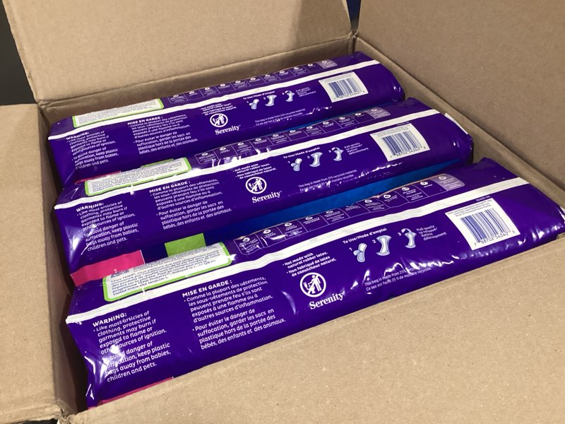 Condition photo showing New/Like New for TENA Sensitive Care Incontinence Pads, Bladder Control, Postpartum for Women, Overnight Absorbency, Extra Coverage, 135 Count