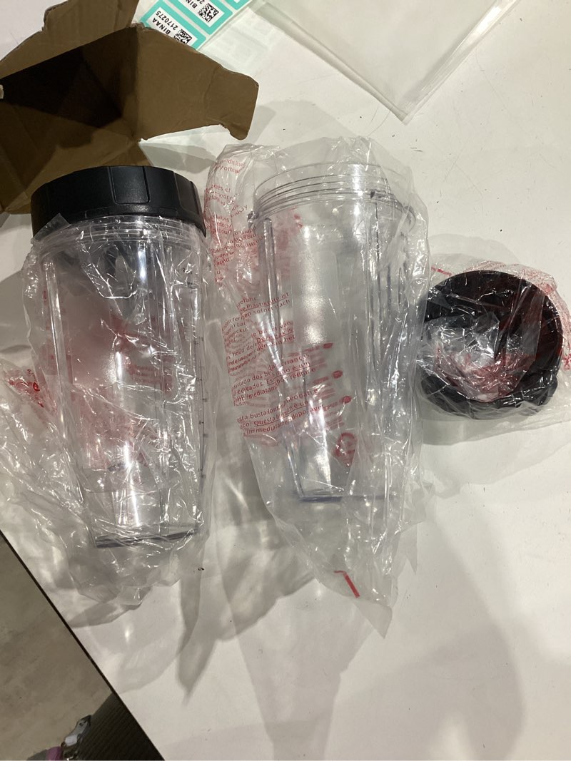 Condition photo showing Good Condition for blender replacement parts for ninja, 24oz ninja blender cups with to-go lids, 7 fins extractor blade, compatible with nutri ninja auto iq blenders bl2012 bn801 bl480-30 bl640-30 bl642-30 nn100-30