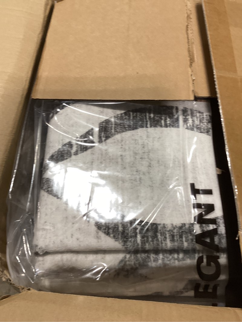 Condition photo showing New/Like New for WITSHOCK 8x10 Area Rugs for Bedroom: Washable Non-Slip Soft Geometric Boho Low Pile Large Thin Indoor Rug for Living Room Dining Room, Carpet for Nursery Playroom Decor, Kid & Pet Friendly, Grey 8' x 10' (Rectangular) Grey