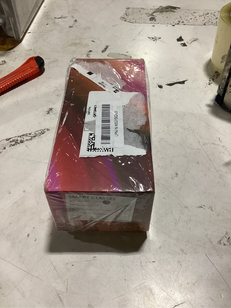Condition photo showing As Is for upgraded ai smart glasses with camera, 800w anti-shake camera glasses, real-time translation, ai obj