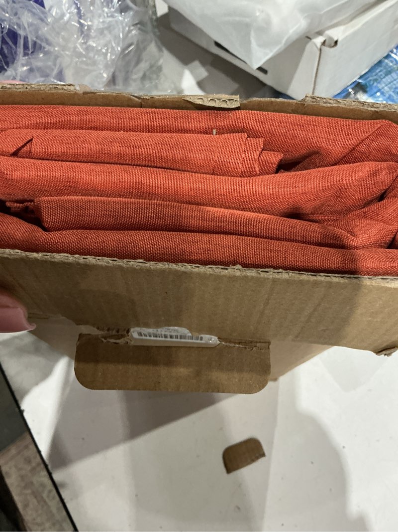 Condition photo showing Good Condition for miulee burnt orange rectangle linen polyester fall thanksgiving tablecloth with decorative cutouts waterproof stain resistant table cloth 60x120 inch farmhouse style for dining wedding party burnt orange 120" x 60" (rectangular)
