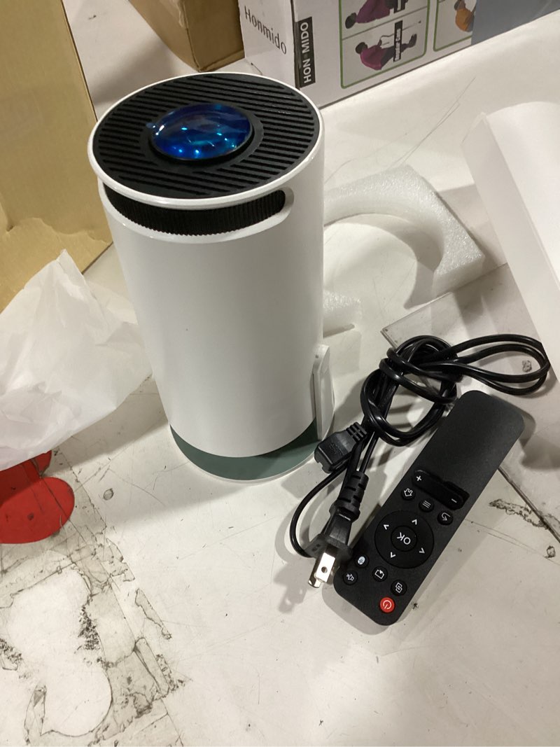 Condition photo showing Good Condition for projector with wifi and bluetooth, mini projector, 4k 1080p support portable wireless movie projectors 220° rotatable 130'' screen auto keystone compatible with hdmi/iphone/tv stick for bedroom indoor projector 6