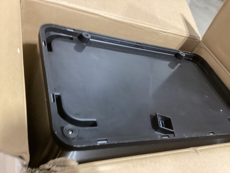 Condition photo showing Good Condition for Amazon Basics Dual Compartment Recycling Trash Can with Soft-Close Lid and Removable Liner Buckets, 60 Liters, Rectangular, Grey, Silver 60 litre