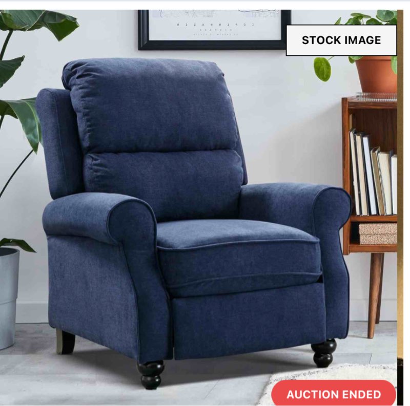 Navy Blue Pushback Recliner Chair CP6567BF11D-BL-C582-VN