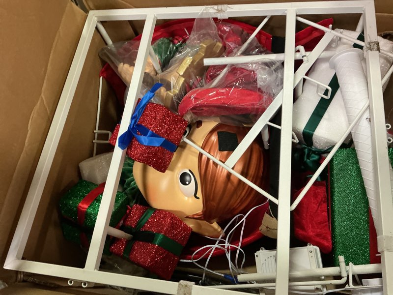Condition photo showing Good Condition for 5.5Ft ANIMATED MUSICAL GIRL ELF TOY FACTORY CHRISTMAS ANIMATRONIC