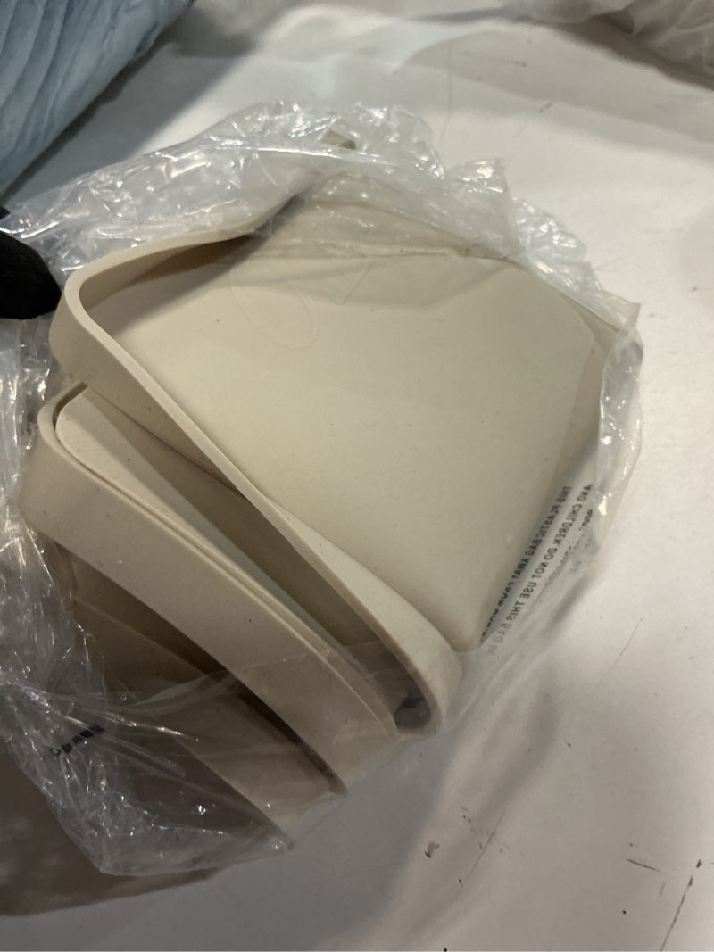 Condition photo showing Good Condition for flato waterproof under sink mat 25" x 22" shelf liner for kitchen and bathroom, cabinet protector, organizers and storage, flexible silicone drip tray beige 22"w x 25"l