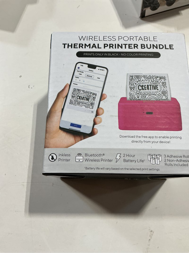 Condition photo showing Good Condition for innovations store core innovations ctp500 wireless mini portable inkless thermal printer & label maker + paper, android & ios