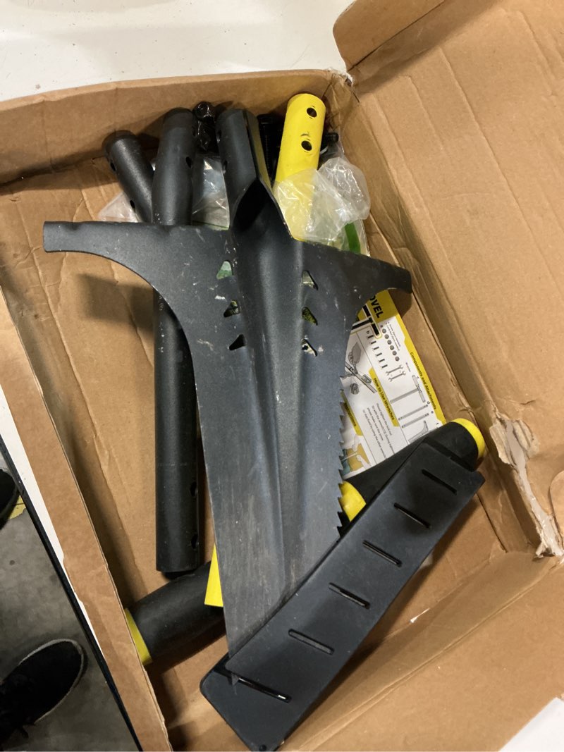 Condition photo showing As Is for jardineer updated root shovel, gardening shovel heavy dutywith serrated edge and v-cut tip, 44.5" digging shovel for gardening, camping and trenching, ergonomic t-handle metal shovel