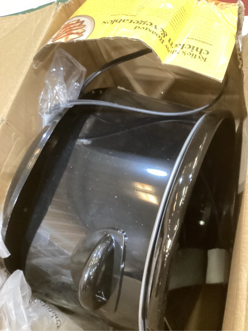 Condition photo showing As Is for Crockpot Manual 8-Quart Slow Cooker Black 8qt Black