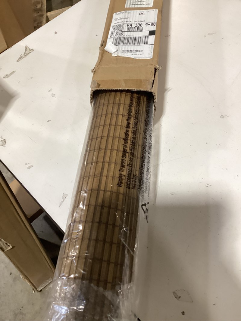 Condition photo showing New/Like New for cordless bamboo roman shades for windows, blinds size (30.5" w ×48" h) colour (highfield teak) highfield teak 30.5" w × 48" h