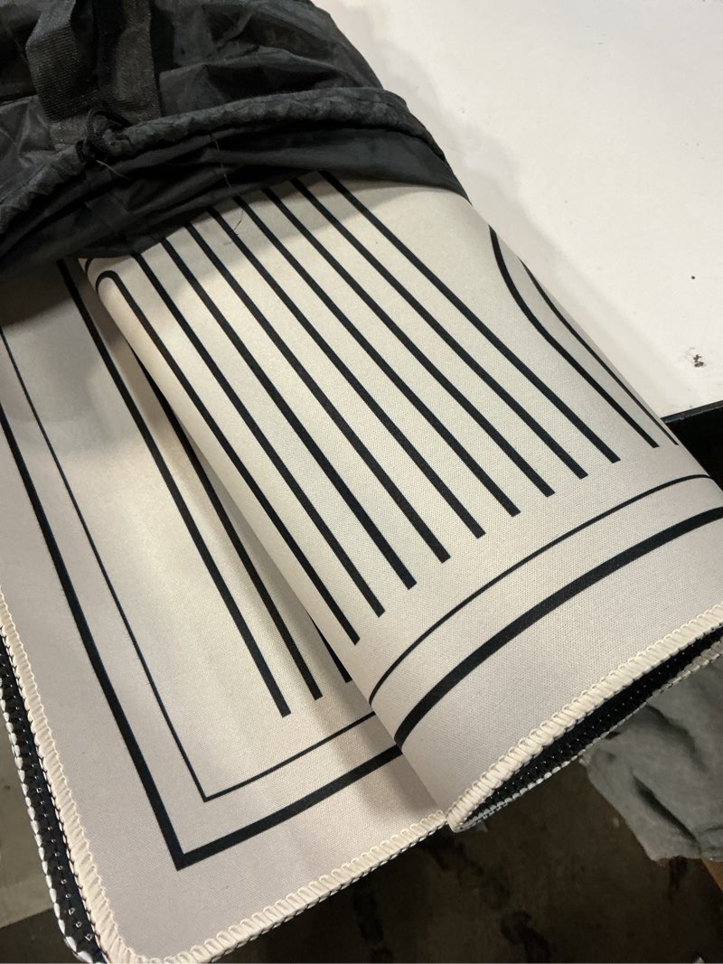 Condition photo showing As Is for Deyimmei Mahjong Mat for Table - Non-Slip Mahjong Table Cover with Storage Pockets, Perfect Mahjong Accessories & Gifts for Women, Men, and Mahjong Enthusiasts (Curves and Dots)