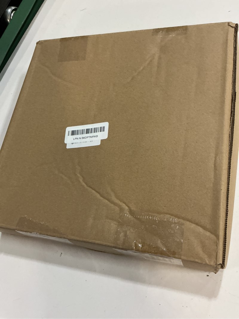 Condition photo showing As Is for DORYBEN Soccer Display Case with Light,Full Size Acrylic Box with Removable Built-in Ball Display St