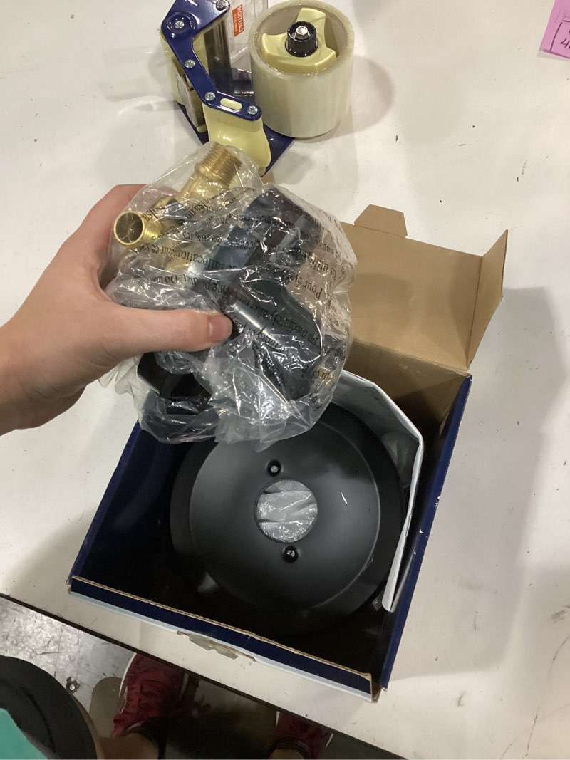 Condition photo showing Good Condition for project source dover matte black 1-handle single function 2.756-in round bathtub and shower faucet valve included