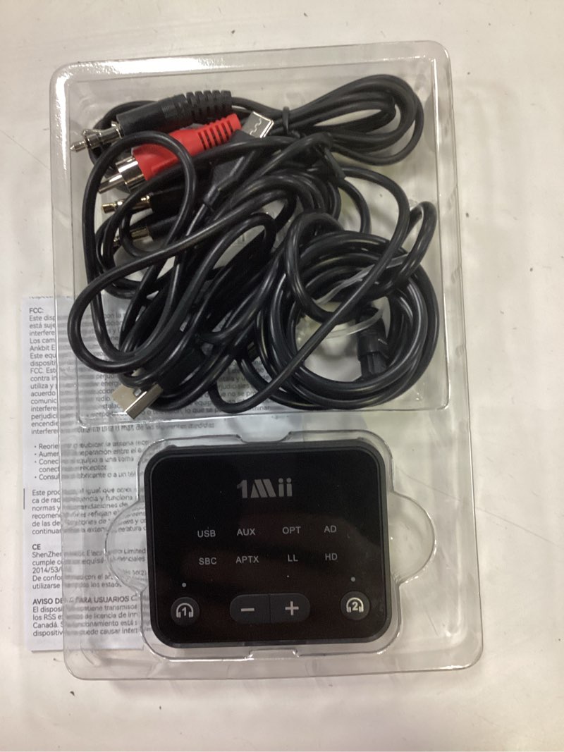 Condition photo showing Good Condition for 1mii nightpair bluetooth 5.3 transmitter for tv to 2 headphones/speakers | aptx adaptive & hd, optical/aux/rca audio inputs, 100ft long range bluetooth adapter for television with volume control