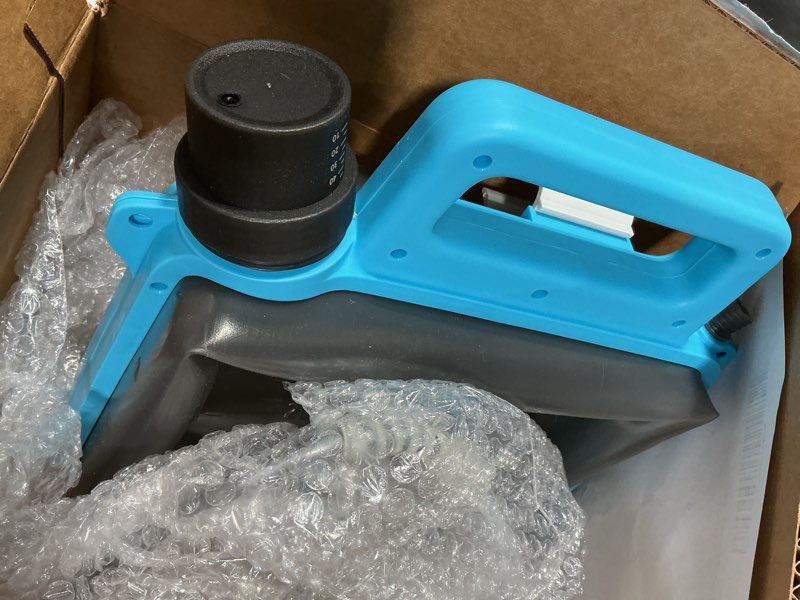 Condition photo showing Good Condition for battery powered garden sprayer 2 gallon, electric pump sprayer with 3 mist nozzles, rechargeable handle, telescopic wand, adjustable strap, water spray weed sprayer for lawn, garden, yard, plants