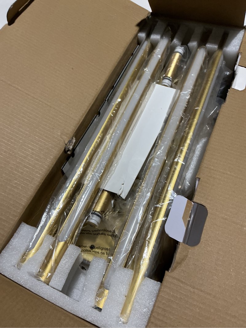 Condition photo showing Good Condition for Battery Operated Wall Sconces Set of Two: Dimmable Wireless Wall Lights with Remote, 31-inch LED Rechargeable Sconces, 360° Lighting Wall Scone Decor for TV, Mirror, Bedroom, Living Room(Gold) Gold 2Pack