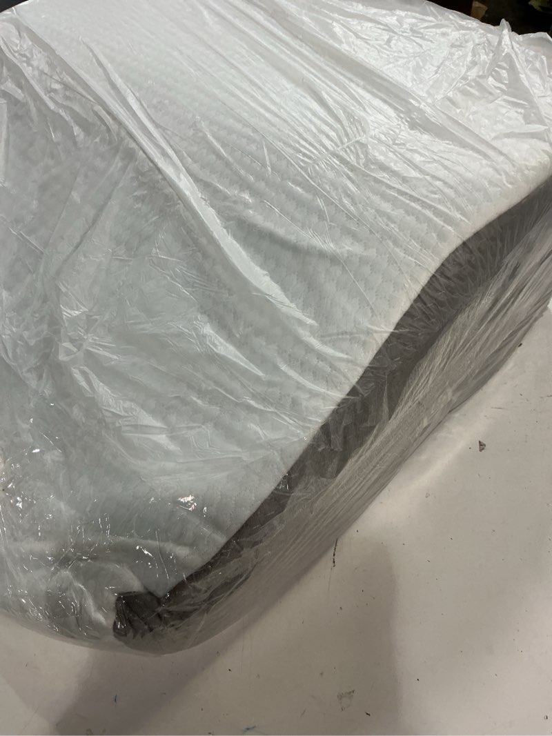 Condition photo showing Good Condition for bedluxe leg elevation pillows, leg pillows for sleeping, cooling gel memory foam top, wedge pillow for legs, leg wedges for circulation, swelling, after surgery - removable cover (10 inch, white/grey) 22*24+10 white grey