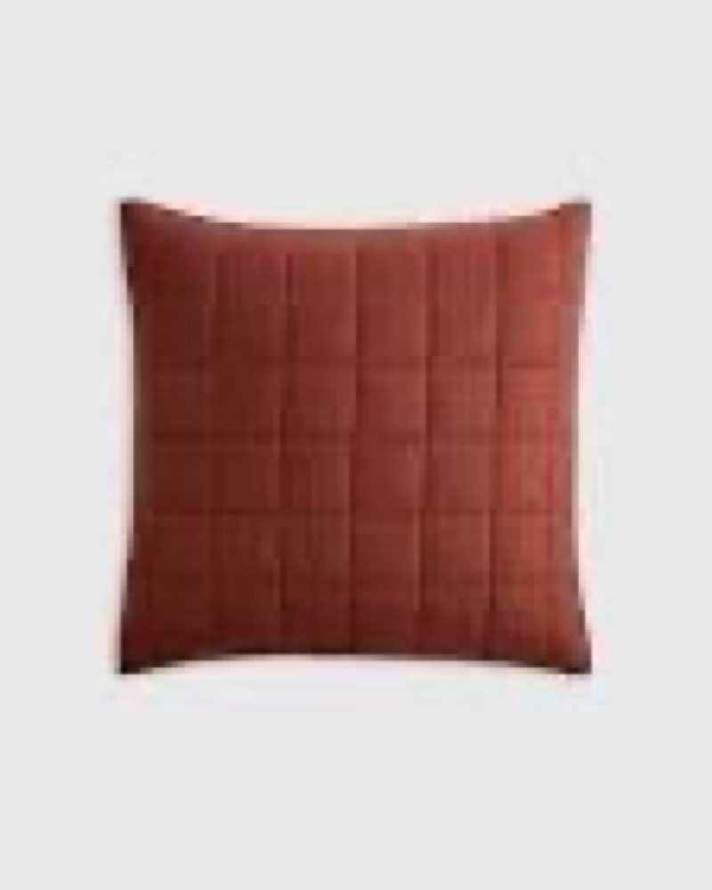 european linen box quilted euro sham, euro, bordeaux