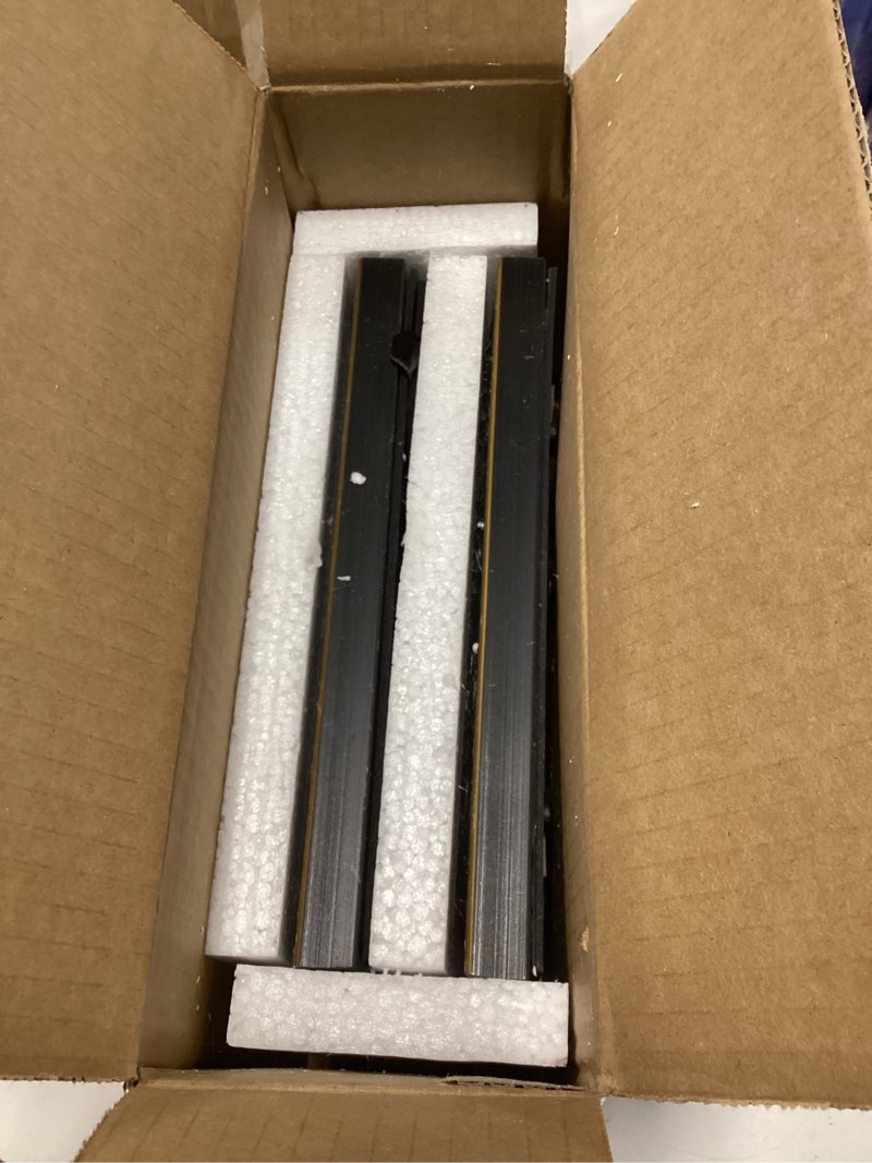 Condition photo showing New/Like New for Americanflat 4x6 Picture Frame with Polished, Crystal Clear Glass - Set of 2 - Picture Frames for Tabletop and Wall Display - Black with Gold Trim 4x6 Black