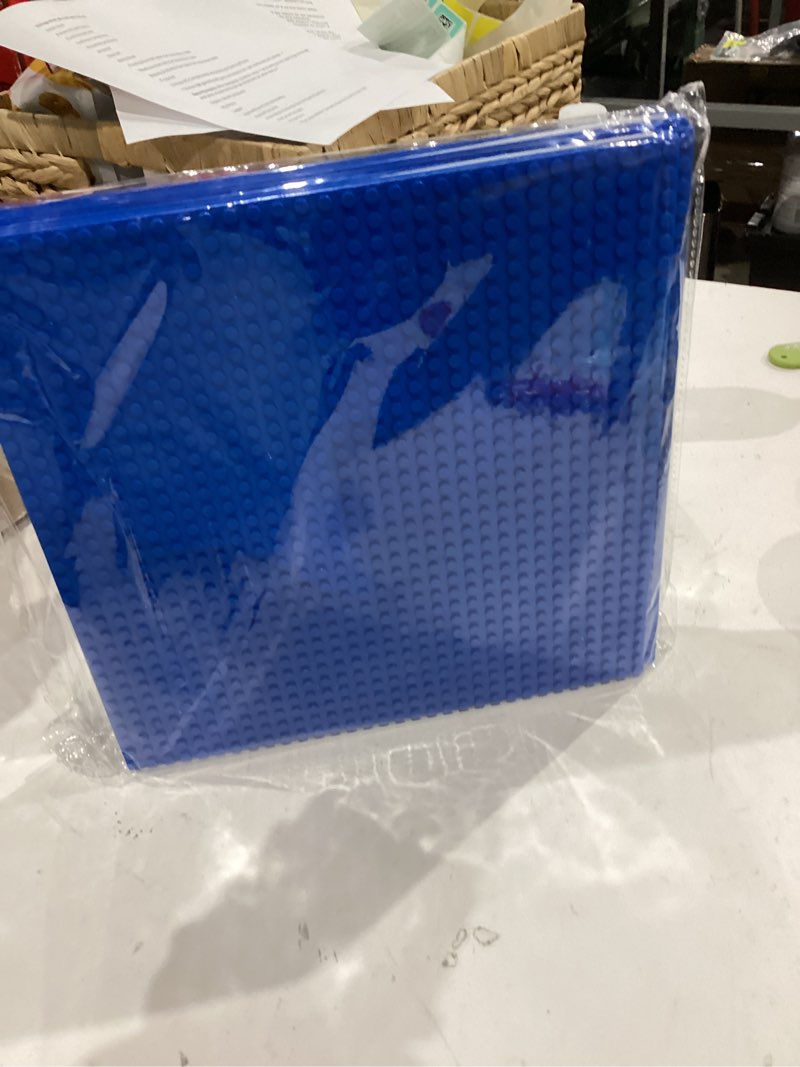 Condition photo showing New/Like New for 8 Pack Peel and Stick Baseplates, Stickers Baseplates, Compatible with All Major Brands - 10 inch x 10 inch (8 Blue) PS-8 Peel and Stick Blue