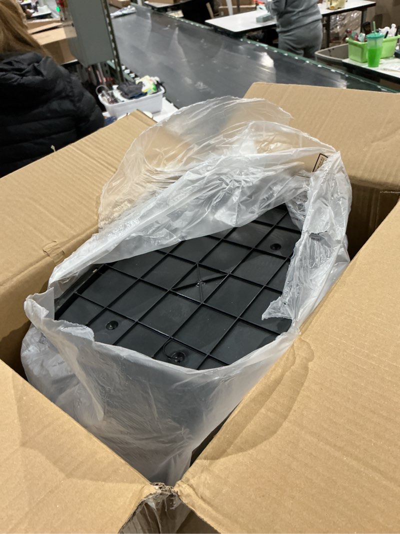 Condition photo showing New/Like New for bestoffice black plastic touch free high-capacity garbage can with lid, 49l/13g, rectangular, quiet close, kitchen, bedroom, bathroom, office