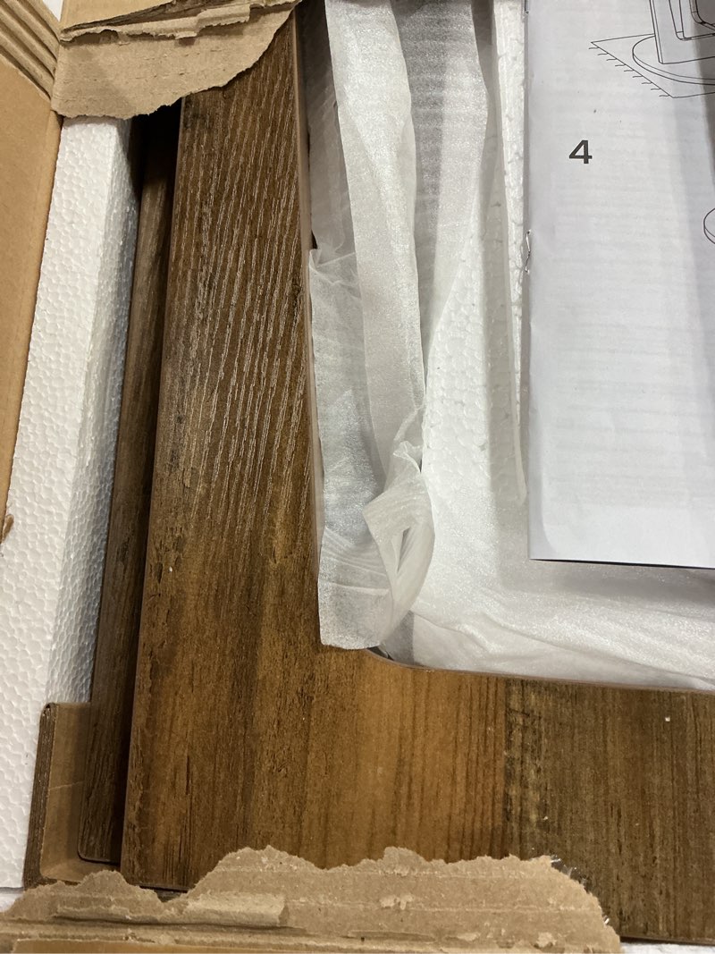 Condition photo showing Good Condition for VASAGLE MAEZO Collection - Side Table, 2-Tier Small Round End Table, Nightstand with Tapered Legs, Curved Transitions, for Small Spaces, Living Room, Bedroom, Rustic Walnut ULET283T41 1 Pack Rustic Walnut