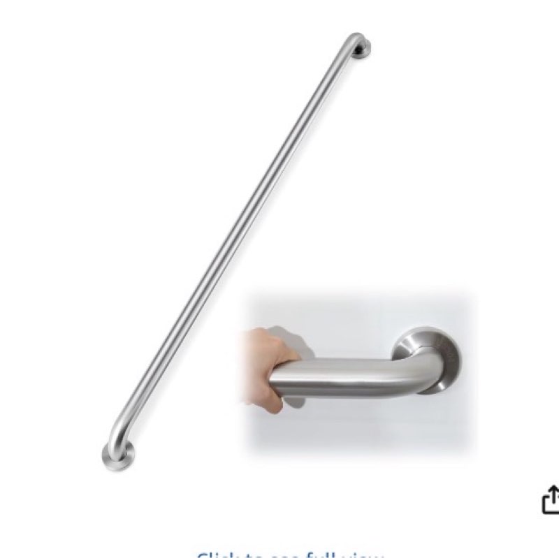 zonon 1 pcs 57 inch grab bar for bathroom 1.5 inch diameter wide safety stainless steel front porch stairs railing straight shower handle for handicapped or elderly (classic style)