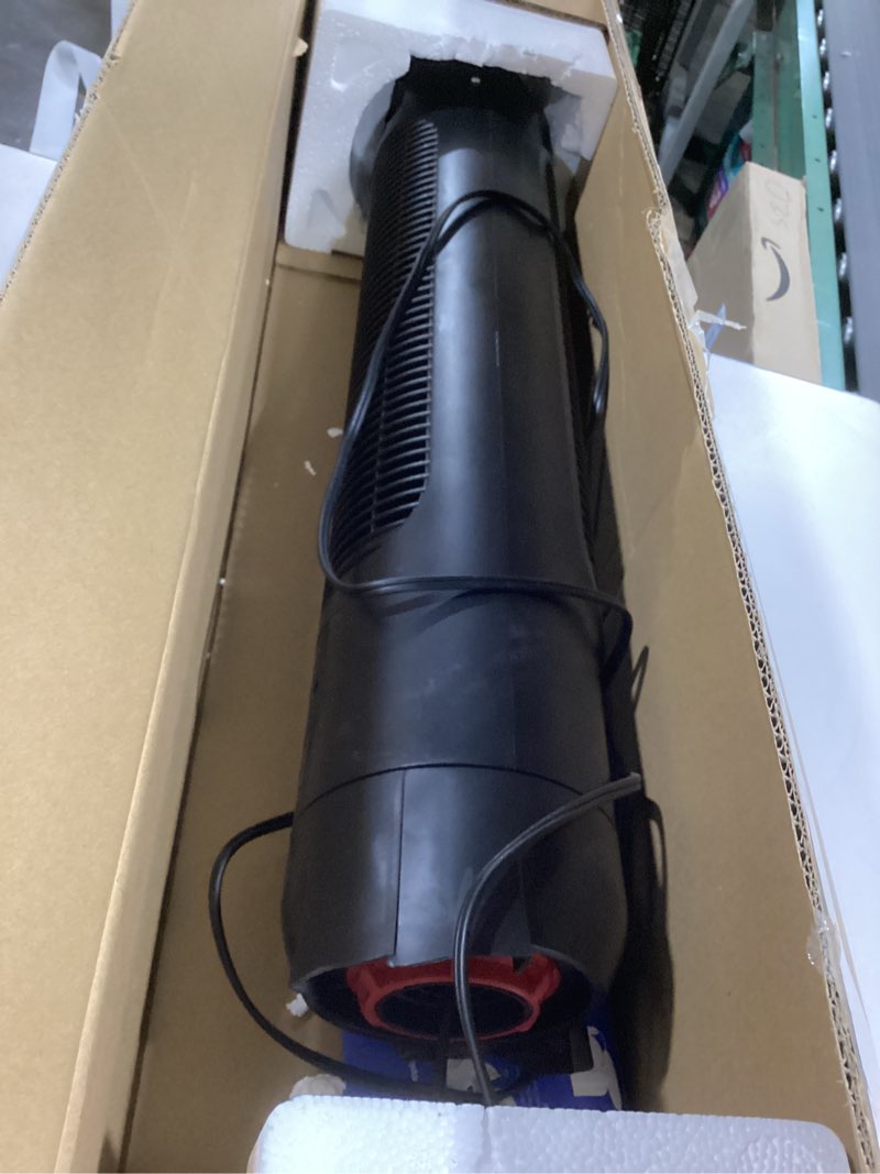 Condition photo showing As Is for Dreo Tower Fan for Bedroom, 42 Inch 120° Oscillating Fan, 25dB Quiet DC Motor, 28ft/s Velocity Bladeless Standing Fan with 12 Speeds, 4 Modes, 12H Timer Cooling Fans for Home, Living Room, Pilot Max S Silver 42 Inch Tower Fan