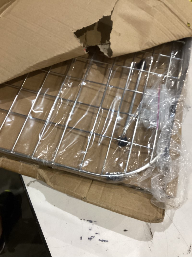 Condition photo showing Good Condition for sink protector grid 26-1/16" x 14-1/16",centered drain with corner radius 3-1/2", stainless steel material(centered drain)