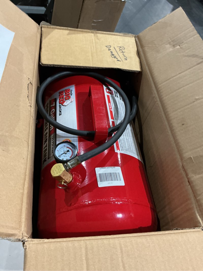 Condition photo showing Good Condition for big red t88007 torin portable horizontal air tank with 36" hose, 7 gallon capacity, red