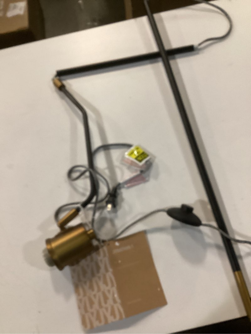 Condition photo showing As Is for JONATHAN Y JYL6117A Floor Lamp, Black/Brass Gold