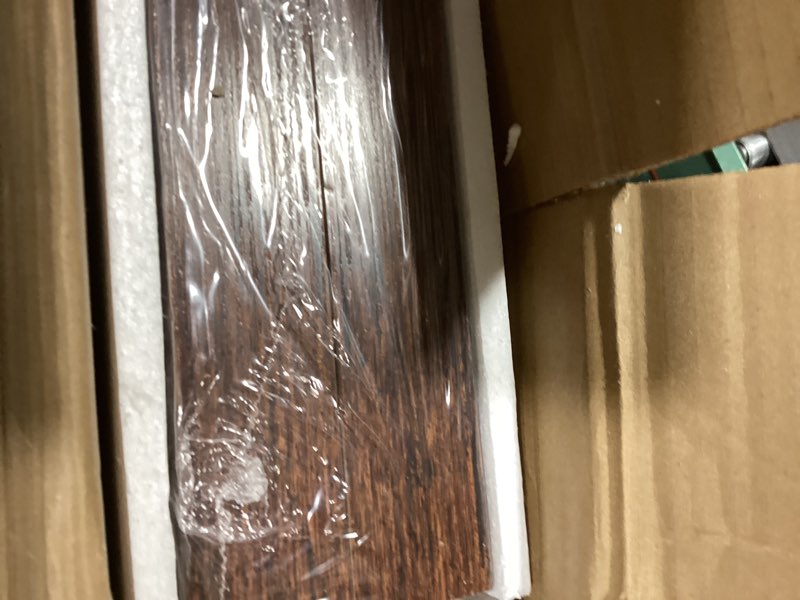 Condition photo showing New/Like New for heimlove 48 inch floating shelves for wall 8 inch deep rustic brown shelves set of 2,wall mounted rustic wood long floating shelf?large display & storage shelf with invisible brackets rustic brown 48''w x 7.9''d x 1.5''h,set of 2-mdf