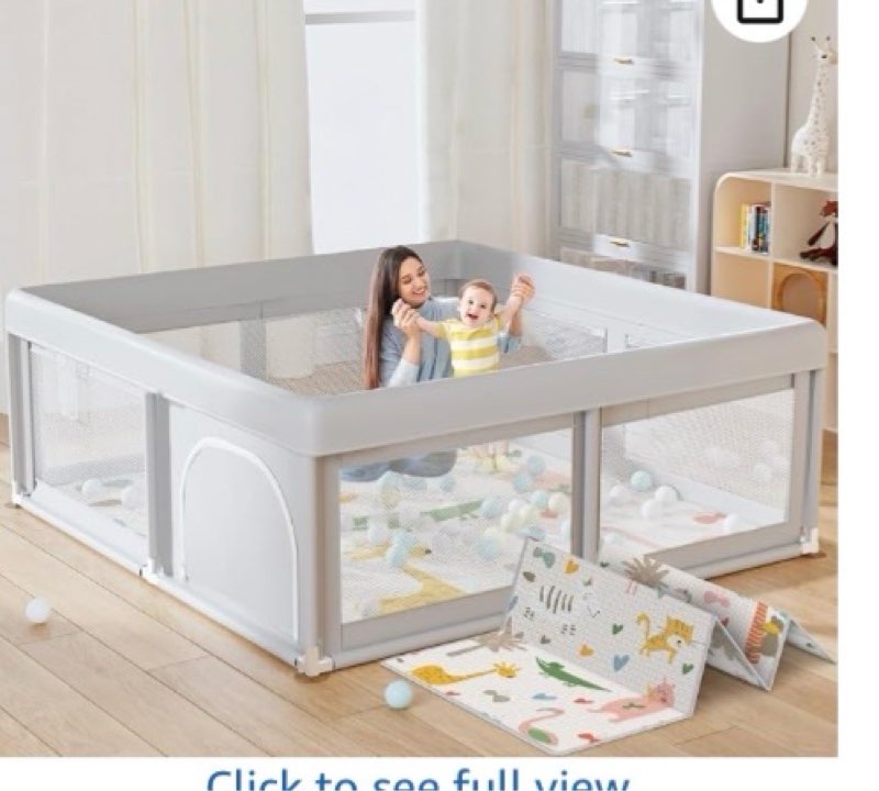 Baby Playpen with Mat Small Playpen for Babies and Toddlers 50 x 50 inch Baby Fence Playards