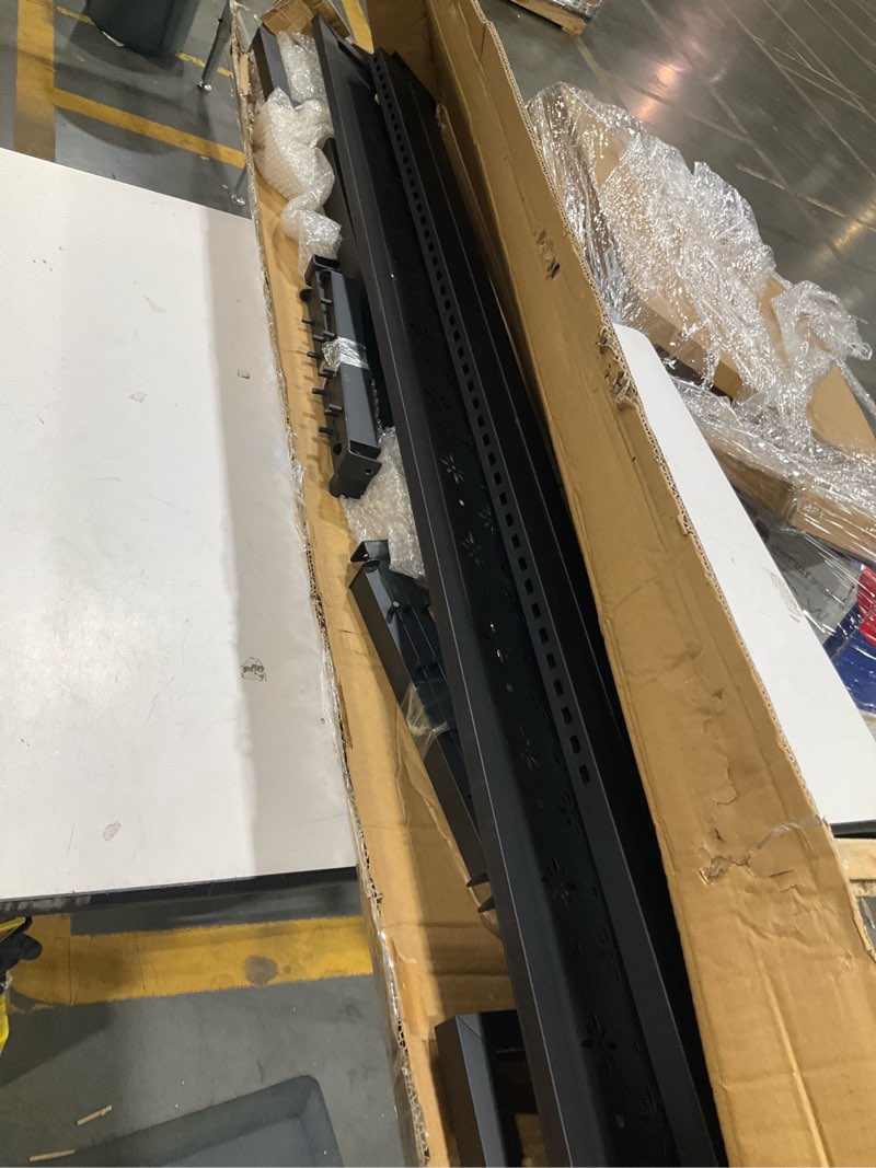 Condition photo showing As Is for clothing rack with 8 arm/retail clothing display stand | max recormmended 300ibs/fully detachable/flexible spacing adjustment/home closet/boutique black 59 * 19.6 * 61.02in