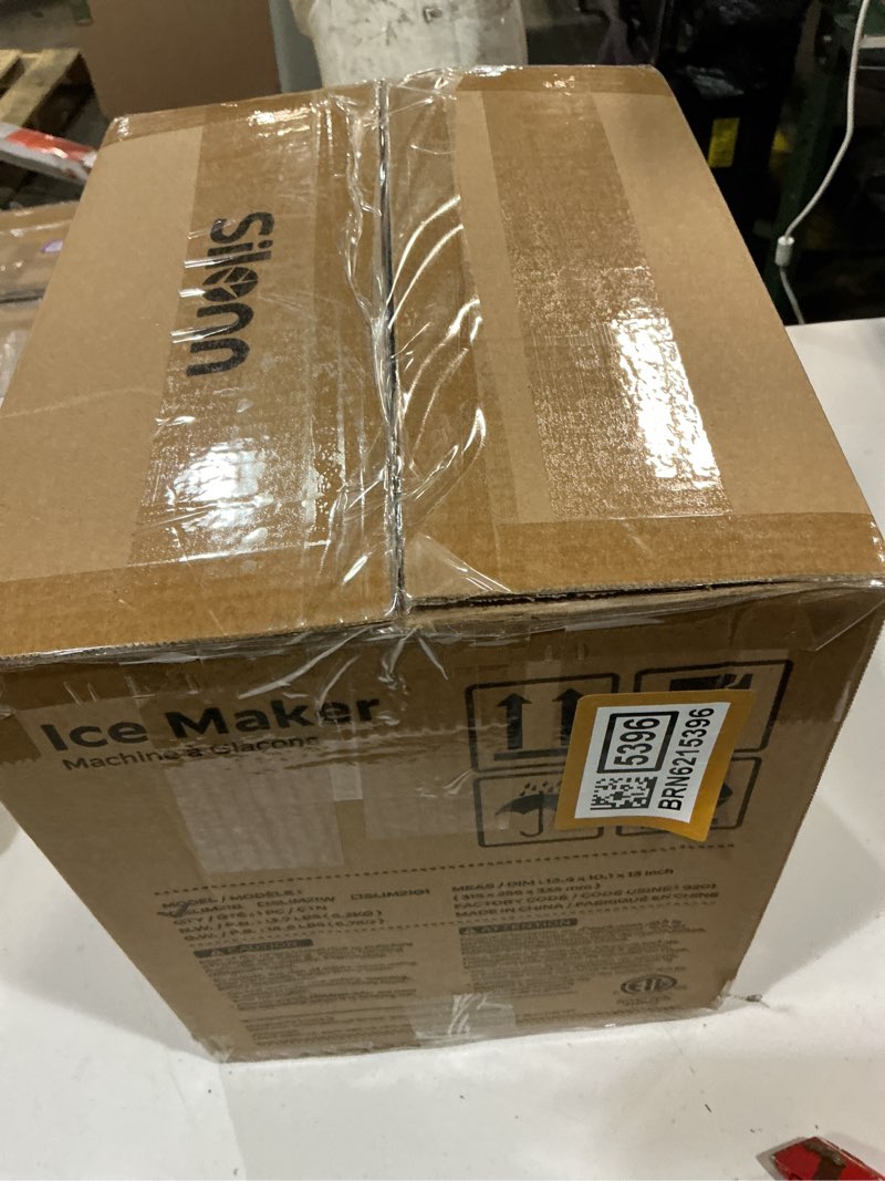 Condition photo showing Good Condition for silonn ice maker countertop, portable ice machine with carry handle, self-cleaning ice makers with basket and scoop, 9 cubes in 6 mins, 26 lbs per day, ideal for home, kitchen, camping, rv black 26 lbs
